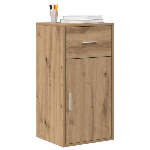 Berkfield Home Oak Storage Cabinet Artisan Oak Engineered Wood Medium in Brown - image 1