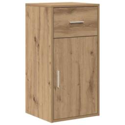 Berkfield Home Oak Storage Cabinet Artisan Oak Engineered Wood Medium in Brown - thumbnail 3