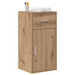 Berkfield Home Oak Storage Cabinet Artisan Oak Engineered Wood Medium in Brown - thumbnail 1