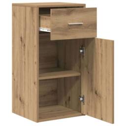Berkfield Home Oak Storage Cabinet Artisan Oak Engineered Wood Medium in Brown - thumbnail 5