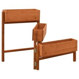 Berkfield Home Green Garden Folding Planter Orange 60x14x75 cm Solid Firwood - Size: 60 x 14 x 75 cm - thumbnail 3
