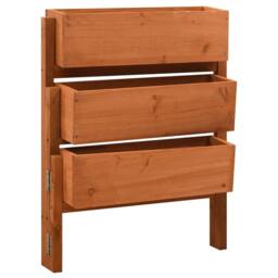 Berkfield Home Green Garden Folding Planter Orange 60x14x75 cm Solid Firwood - Size: 60 x 14 x 75 cm - thumbnail 2