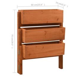Berkfield Home Green Garden Folding Planter Orange 60x14x75 cm Solid Firwood - Size: 60 x 14 x 75 cm - thumbnail 5
