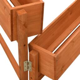 Berkfield Home Green Garden Folding Planter Orange 60x14x75 cm Solid Firwood - Size: 60 x 14 x 75 cm