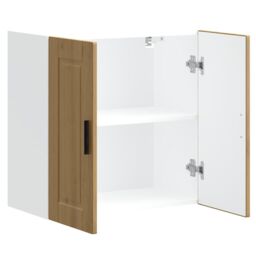 Berkfield Home Kitchen Wall Cabinet Porto Artisan Oak Engineered Wood in Brown - thumbnail 5