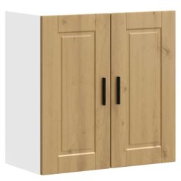 Berkfield Home Kitchen Wall Cabinet Porto Artisan Oak Engineered Wood in Brown - thumbnail 1
