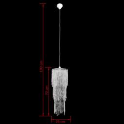 Berkfield Home Pendant Chandelier 26 x 70 cm in Clear - thumbnail 9