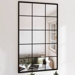Berkfield Home Wall Mirrors 4 pcs Black 100x60 cm Metal - thumbnail 2