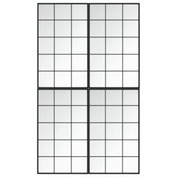 Berkfield Home Wall Mirrors 4 pcs Black 100x60 cm Metal - thumbnail 3