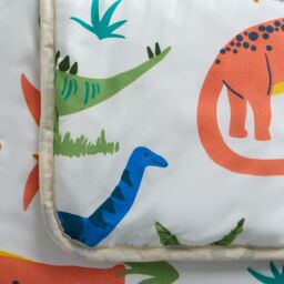 OHS Dino Coverless Duvet Pillowcase 10.5 Tog Quilt Camping Soft Bedding Set in Light Grey - Size: Single - thumbnail 4