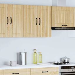 Berkfield Home Kitchen Wall Cabinet Lucca Sonoma Oak Engineered Wood in Light Tan - thumbnail 3
