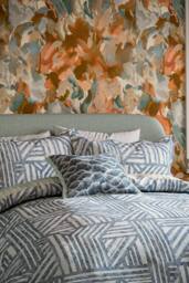 Harlequin 'Zuni' Cotton Cushion in Blue - Size: 45 cm x 45 cm - thumbnail 3