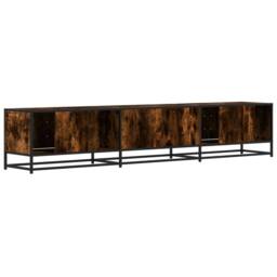 Berkfield Home TV Cabinet Smoked Oak 210x35x41 cm Engineered Wood in Brown - Size: 210 x 35 x 41 cm - thumbnail 6