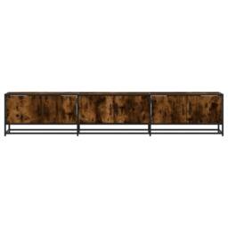Berkfield Home TV Cabinet Smoked Oak 210x35x41 cm Engineered Wood in Brown - Size: 210 x 35 x 41 cm - thumbnail 4