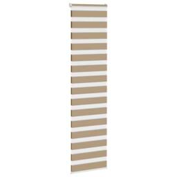 Berkfield Home Elegant Zebra Blind Sand Brown 60x200 cm Fabric Width 55.9 cm Pol - thumbnail 1