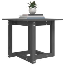 Berkfield Home Coffee Table Grey 50x50x45 cm Solid Wood Pine - Size: 50 x 50 x 45 cm - thumbnail 5