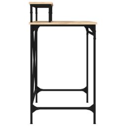 Berkfield Home Desk Sonoma Oak 80x50x90 cm Engineered Wood & Iron in Brown - Size: 80 x 50 x 90 cm - thumbnail 6
