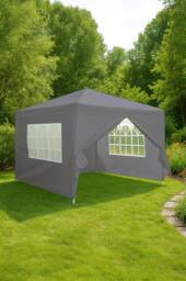 Neo 3Mx3M Light Weight Gazebo Waterproof Party Tent Marquee & Side Walls in Dark Grey