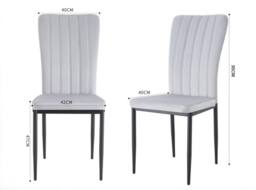 MCC Direct Set of 2 Velvet Dining Chairs Padded Upholstered Accent Chair Elle in Black - thumbnail 8