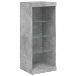 Berkfield Home Sideboard with LED Lights Concrete Grey 162x37x100 cm - Size: 162 x 37 x 100 cm - thumbnail 9