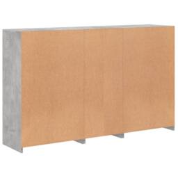 Berkfield Home Sideboard with LED Lights Concrete Grey 162x37x100 cm - Size: 162 x 37 x 100 cm - thumbnail 8