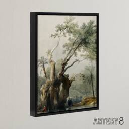 "Artery8 The Holy Tree of Metereah D. Roberts Black Framed Canvas Wall Art in Green - Size: W12"" x H16""" - thumbnail 2