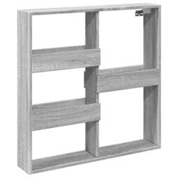 Berkfield Home Wall Cabinet Grey Sonoma 80x15x80 cm Engineered Wood - Size: 80 x 15 x 80 cm - thumbnail 1