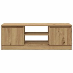 Berkfield Home TV Cabinet Artisan Oak 102x30x36 cm Engineered Wood in Brown - Size: 102 x 30 x 36 cm - thumbnail 4