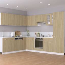 Berkfield Home Hanging Glass Cabinet Sonoma Oak 60x31x60 cm Engineered Wood in Light Brown - Size: 60 x 31 x 60 cm