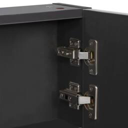 Berkfield Home LED Bathroom Mirror Cabinet 89x14x62 cm in Black - Size: 89 x 14 x 62 cm - thumbnail 6