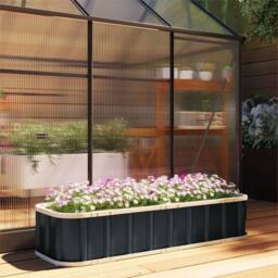 NESTLUNE 5*2*1ft Raised Garden Bed, Metal Planter Box w in Grey - Size: 1.25kg - thumbnail 2