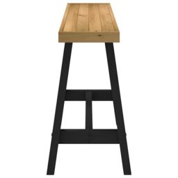 Berkfield Home Console Table NOAIN A-Shaped Legs 120x30x75 cm Solid Wood Pine in Brown - Size: 120 x 30 x 75 cm - thumbnail 4