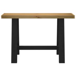 Berkfield Home Console Table NOAIN A-Shaped Legs 120x30x75 cm Solid Wood Pine in Brown - Size: 120 x 30 x 75 cm - thumbnail 3