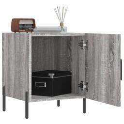 Berkfield Home Bedside Cabinet Grey Sonoma 40x40x50 cm Engineered Wood - Size: 40 x 40 x 50 cm - thumbnail 3