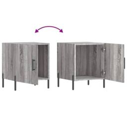 Berkfield Home Bedside Cabinet Grey Sonoma 40x40x50 cm Engineered Wood - Size: 40 x 40 x 50 cm - thumbnail 9