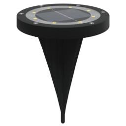 Berkfield Home Solar Ground Lights with Ground Spikes Outdoor 4 pcs Warm White in Black - thumbnail 1