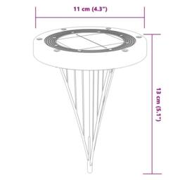 Berkfield Home Solar Ground Lights with Ground Spikes Outdoor 4 pcs Warm White in Black - thumbnail 6
