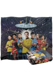 Star Trek Original Crew Silky Touch Super Soft Throw Blanket 152 X 127 cm in White - thumbnail 2