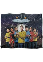 Star Trek Original Crew Silky Touch Super Soft Throw Blanket 152 X 127 cm in White - thumbnail 1