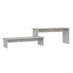 Berkfield Home TV Cabinet Concrete Grey 180x30x43 cm Engineered Wood - Size: 180 x 30 x 43 cm - thumbnail 2