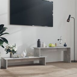 Berkfield Home TV Cabinet Concrete Grey 180x30x43 cm Engineered Wood - Size: 180 x 30 x 43 cm