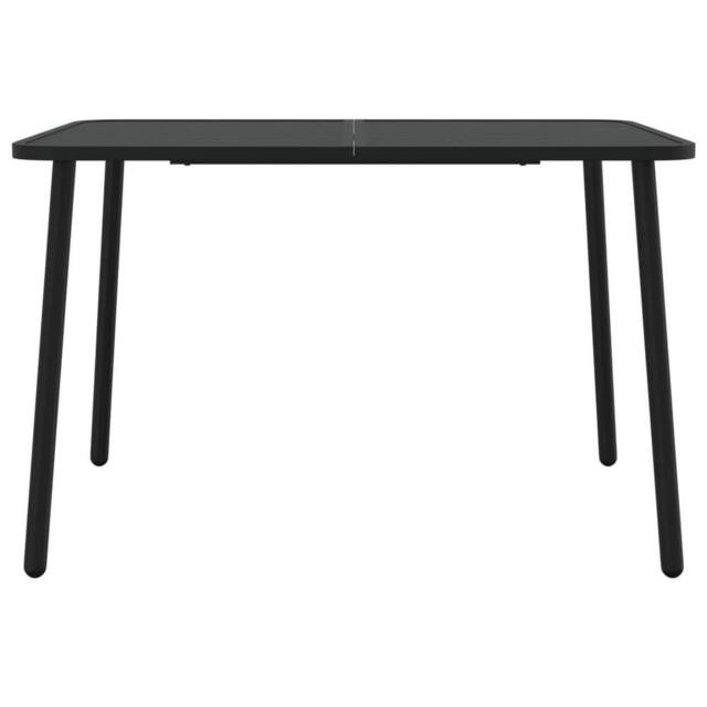 Berkfield Home Garden Table Anthracite 110x80x71 cm Steel in Black - Size: 110 x 80 x 71 cm - image 1