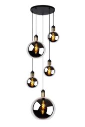 Lucide 'JULIUS' Dimmable Stylish Indoor Vintage Cluster Pendant Light 5xE27 in Grey