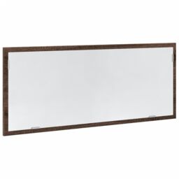 Berkfield Home LED Bathroom Mirror Brown Oak 100x8.5x37 cm Engineered Wood - thumbnail 5