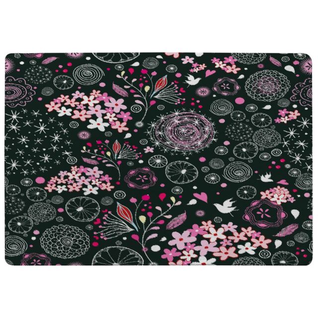 Benjamin Tate Design Different Flowers Shapes & Birds Rug in Natural - Size: Large - image 1