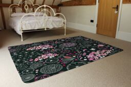 Benjamin Tate Design Different Flowers Shapes & Birds Rug in Natural - Size: Large - thumbnail 3