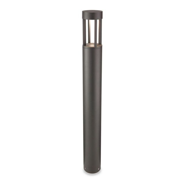Netlighting Delta LED 1 Light Outdoor Tall Bollard Post Graphite IP54 in Grey