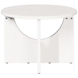 Berkfield Home Coffee Table White 50 x 50 x 35 cm Solid pine wood - thumbnail 5