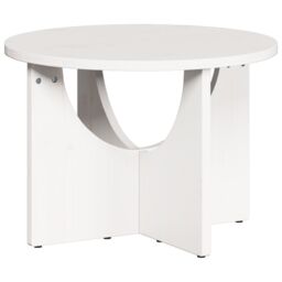 Berkfield Home Coffee Table White 50 x 50 x 35 cm Solid pine wood - thumbnail 2