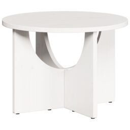 Berkfield Home Coffee Table White 50 x 50 x 35 cm Solid pine wood - thumbnail 7